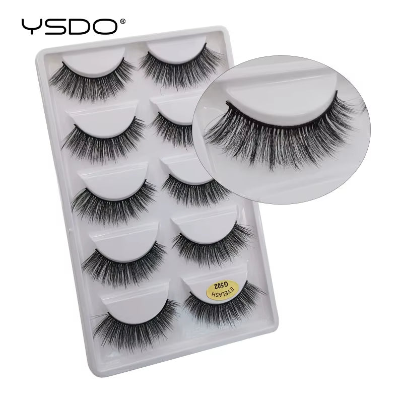 5 Pairs Eyelashes Makeup Mink Strip Lashes Dramatic Eyelashes Faux Cils Natural False Eyelashes Extension 3D Mink Eyelashes