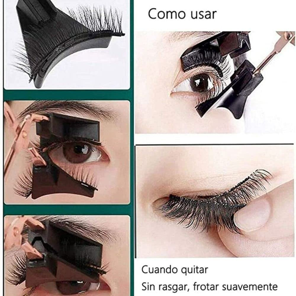 8 Pcs Magnetic Eyelashes False Eyelashes with Eyelash Curler Natural Look Long Wispy Reusable No Glue Need Handmade Eye Makeup Tools 3D Effect