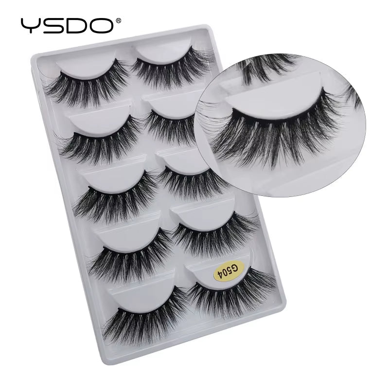 5 Pairs Eyelashes Makeup Mink Strip Lashes Dramatic Eyelashes Faux Cils Natural False Eyelashes Extension 3D Mink Eyelashes