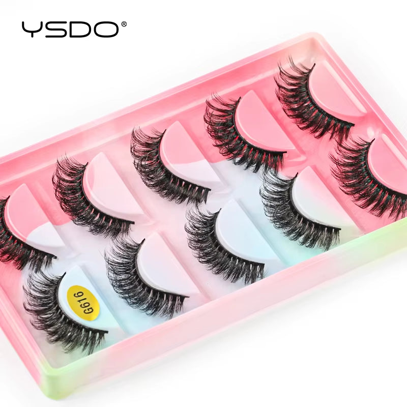 5 Pairs Eyelashes Makeup Mink Strip Lashes Dramatic Eyelashes Faux Cils Natural False Eyelashes Extension 3D Mink Eyelashes