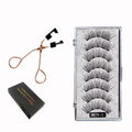 8 Pcs Magnetic Eyelashes False Eyelashes with Eyelash Curler Natural Look Long Wispy Reusable No Glue Need Handmade Eye Makeup Tools 3D Effect