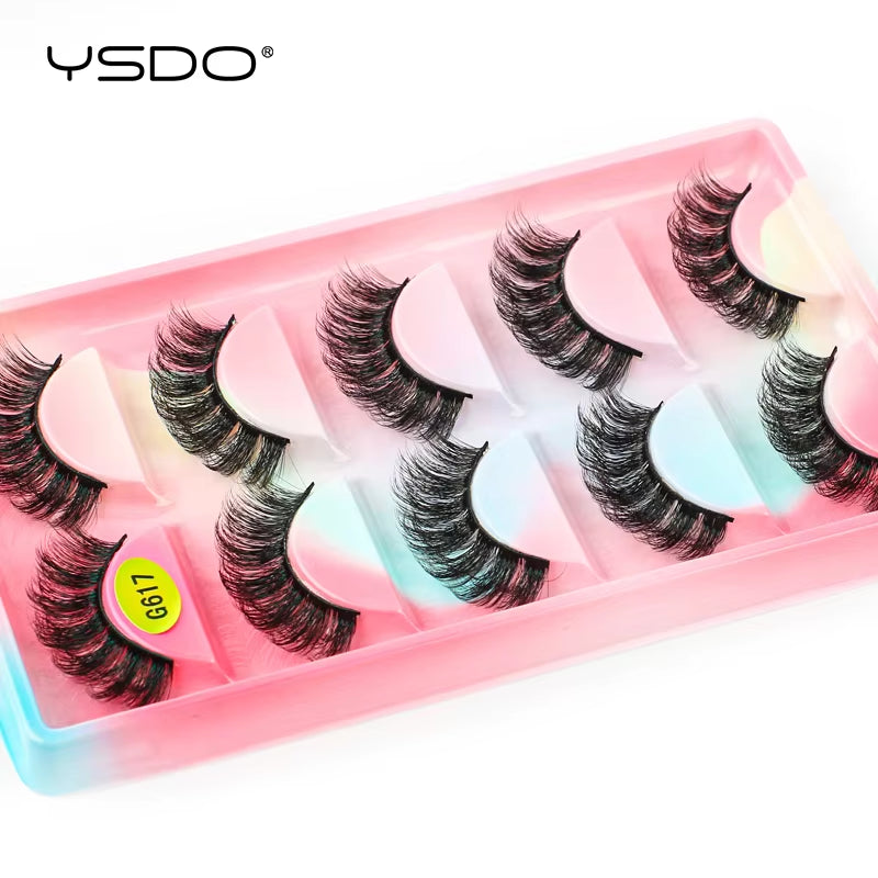 5 Pairs Eyelashes Makeup Mink Strip Lashes Dramatic Eyelashes Faux Cils Natural False Eyelashes Extension 3D Mink Eyelashes