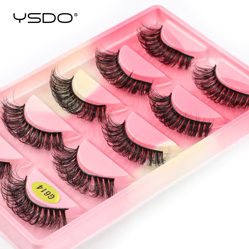 5 Pairs Eyelashes Makeup Mink Strip Lashes Dramatic Eyelashes Faux Cils Natural False Eyelashes Extension 3D Mink Eyelashes