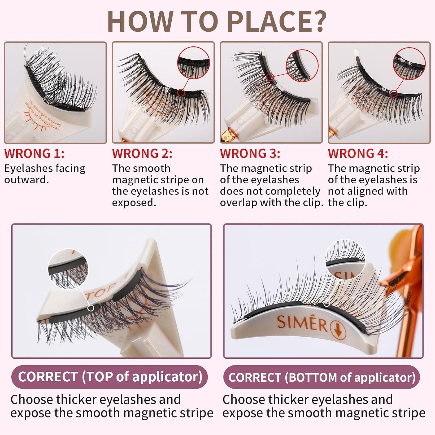 Dual Magnetic Eyelashes with Applicator Soft Fluffy False Lashes Mink Natural Look 4D Reusable No Eyeliner or Glue Needed