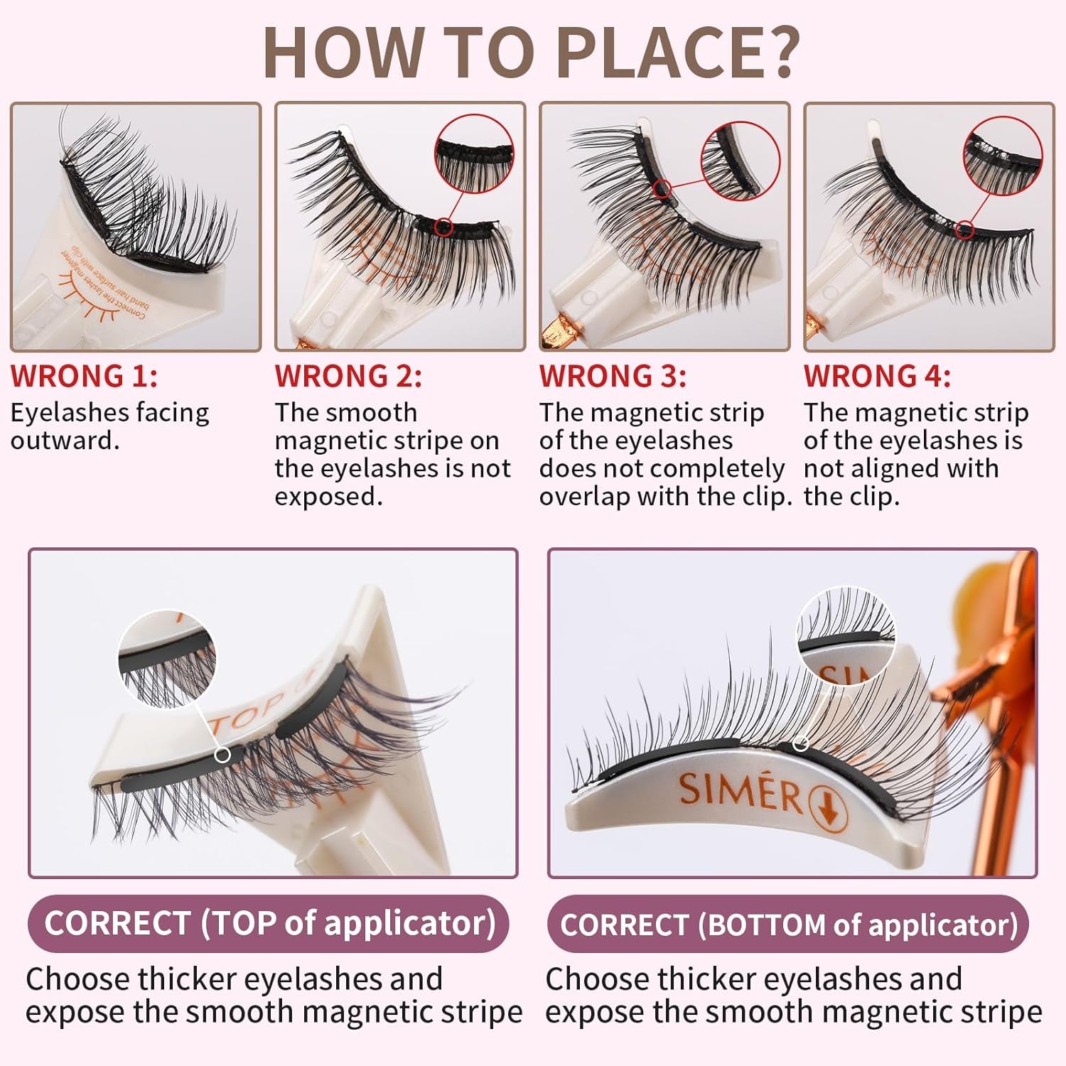 Magnetic Eyelashes without Eyeliner, Dual Magnets Eyelashes with Applicator, 4D Reusable No Eyeliner or Glue Needed, Soft & Natural Look Easy to Wear