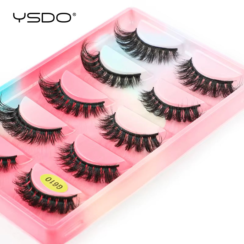 5 Pairs Eyelashes Makeup Mink Strip Lashes Dramatic Eyelashes Faux Cils Natural False Eyelashes Extension 3D Mink Eyelashes