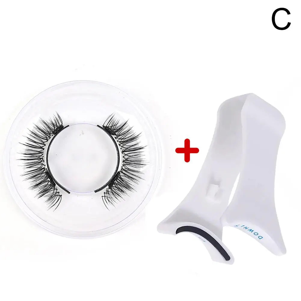 3D Magnetic Eyelashes Handmade Natural Magnetic False Eyelashes Reusable Magnetic Eyelashes Tweezers Set