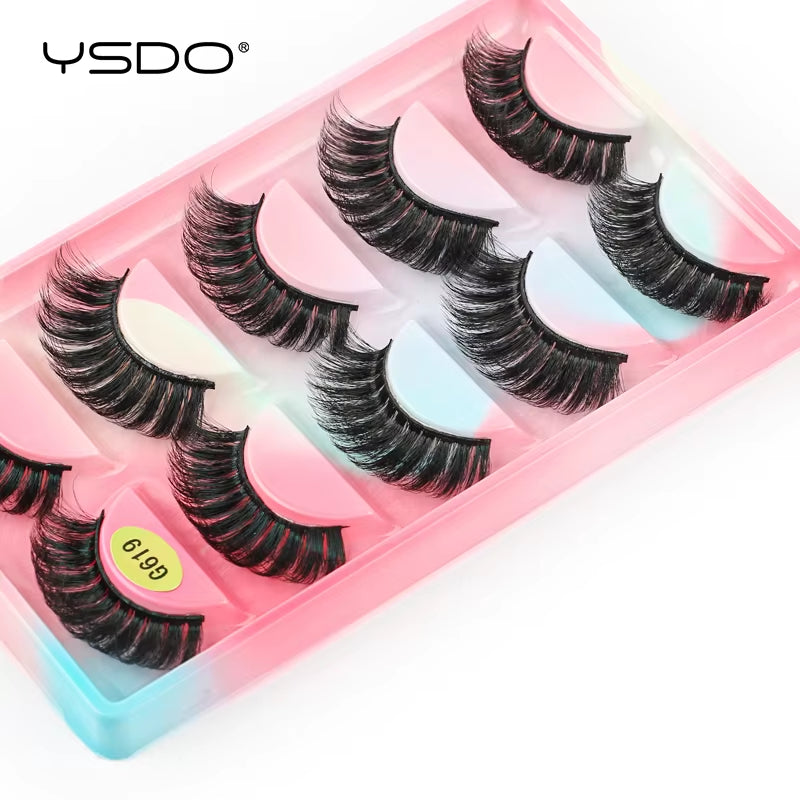 5 Pairs Eyelashes Makeup Mink Strip Lashes Dramatic Eyelashes Faux Cils Natural False Eyelashes Extension 3D Mink Eyelashes
