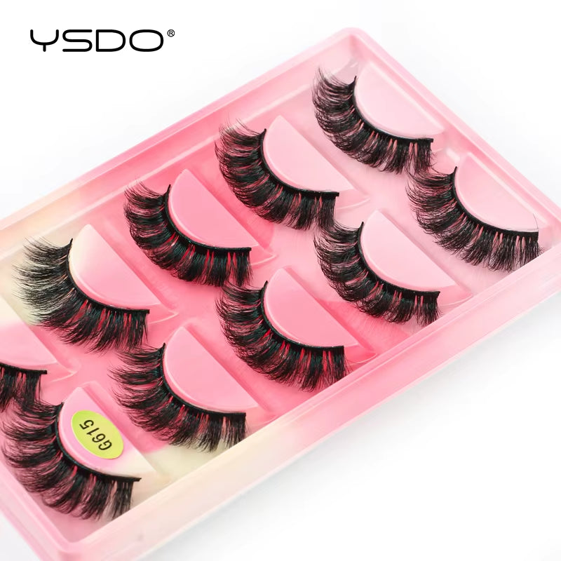 5 Pairs Eyelashes Makeup Mink Strip Lashes Dramatic Eyelashes Faux Cils Natural False Eyelashes Extension 3D Mink Eyelashes